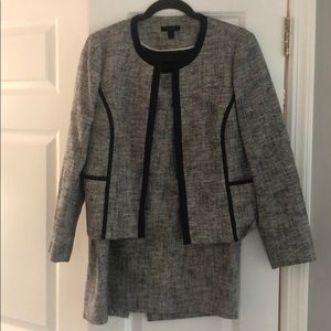 J. Crew. Women’s black and white suit
